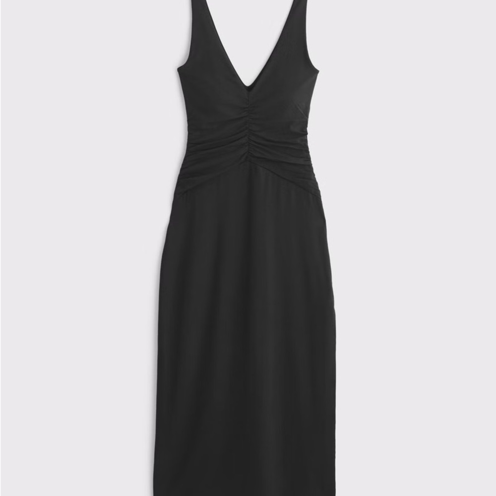 Abercrombie and fitch bra free knit ruched midi dress NWT